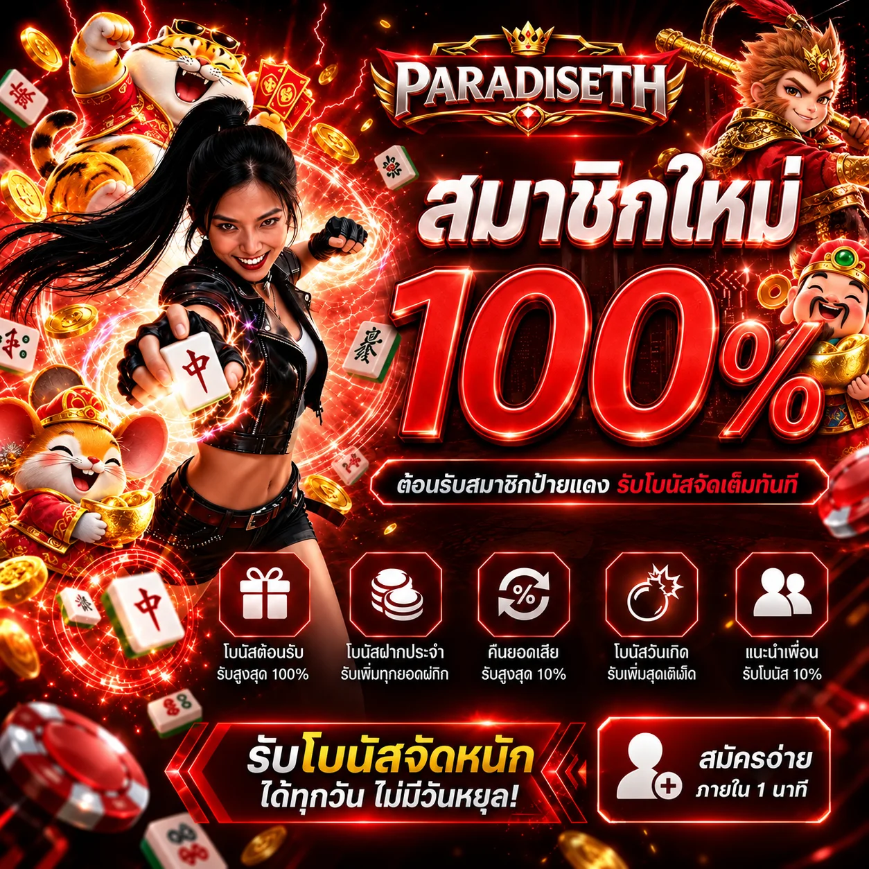 ทดลองเล่น PG Soft บน PARADISETH
