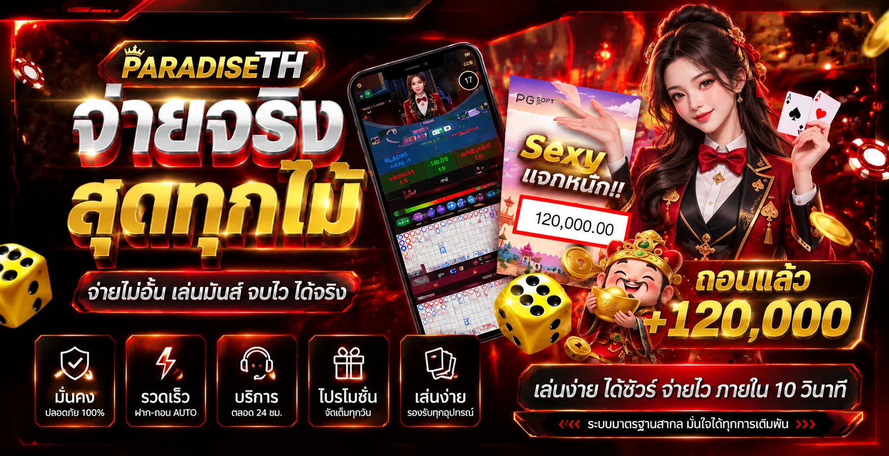 คาสิโน PARADISETH พร้อมภาพประกอบเกม PG Soft